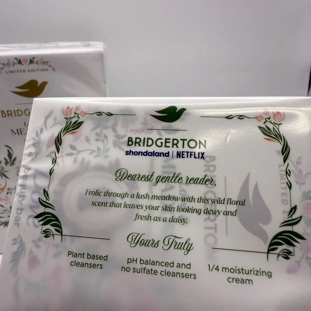 Dove X Bridgerton Limited Edition Love & Meadows Beauty Bars